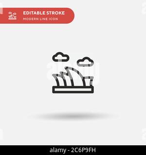 Einfaches Vektorsymbol für das Opernhaus. Illustration Symbol Design Vorlage für Web mobile UI Element. Perfekte Farbe modernes Piktogramm auf bearbeitbaren Strich. Betr. Stock Vektor