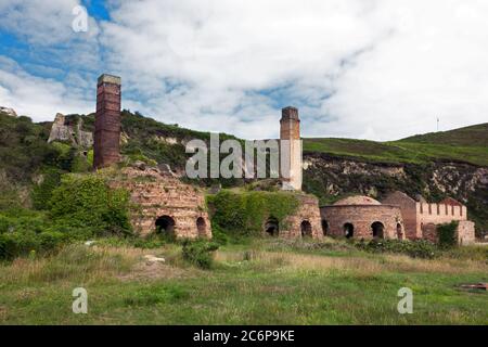 Porth Wen Ziegelei ist ein stilles viktorianisches Ziegelei ursprünglich verwendet, um Feuersteine zu Linie Stahl-Herstellung Öfen. Stockfoto