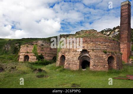 Porth Wen Ziegelei ist ein stilles viktorianisches Ziegelei ursprünglich verwendet, um Feuersteine zu Linie Stahl-Herstellung Öfen. Stockfoto