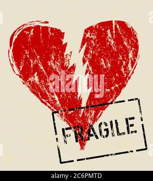 Liebe Emotion, vintage und grungy Illustration, kann diese Vektorgrafik als Grußkarte für Hochzeit, Verlobung, Valentinstag verwendet werden. Stock Vektor