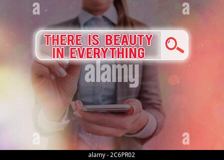 Textschild zeigt an, dass alles Schönheit hat. Business Foto Text die Welt ist eine endlose Reihe von magischen Web-Suche digitale Informationen futuristisch Stockfoto