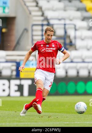 Deepdale Stadium, Preston, Lancashire, Großbritannien. Juli 2020. English Championship Football, Preston North End versus Nottingham Forest; Michael Dawson of Nottingham Forest Credit: Action Plus Sports/Alamy Live News Stockfoto