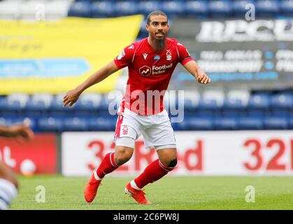 Deepdale Stadium, Preston, Lancashire, Großbritannien. Juli 2020. English Championship Football, Preston North End versus Nottingham Forest; Lewis Grabban of Nottingham Forest Credit: Action Plus Sports/Alamy Live News Stockfoto