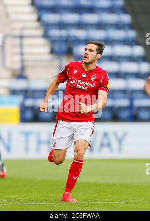 Deepdale Stadium, Preston, Lancashire, Großbritannien. Juli 2020. English Championship Football, Preston North End versus Nottingham Forest; Yuri Ribeiro of Nottingham Forest Credit: Action Plus Sports/Alamy Live News Stockfoto