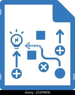 Symbol für Business Marketing Plan, Planung, Strategie. Wunderschöne, sorgfältig gestaltete Ikone. Gut organisierte und editierbare Vektor für alle Verwendungen. Stock Vektor