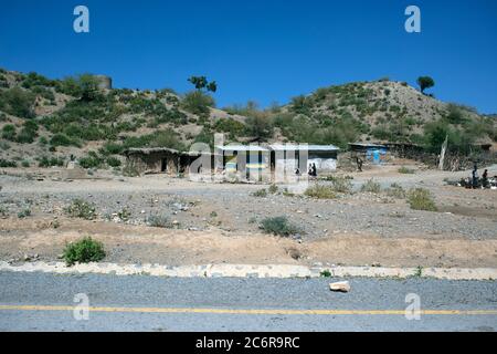 Indigene, ethnische Afar Menschen in einem typischen Dorf, Afar Region Äthiopien. Stockfoto