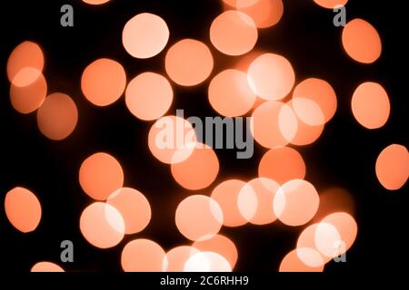 Gelbe LED Bokeh Lichter Hintergrund Stockfoto