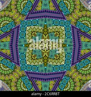 Vektor abstrakt ethnisch handgezeichnete nahtlose Muster Stock Vektor