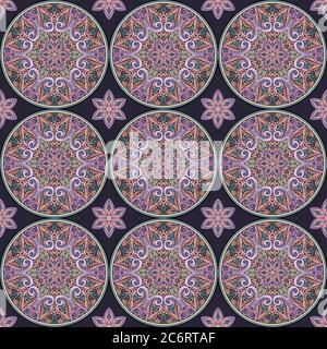 Vektor Ethnic Hand gezeichnet nahtlose Muster Stock Vektor