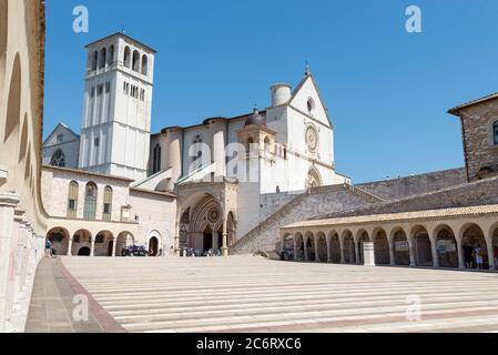 assisi, italien juli 11 2020 :Basilika von san francesco von assisi Stockfoto