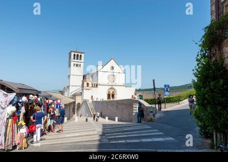 assisi, italien juli 11 2020 :Basilika von san francesco von assisi Stockfoto