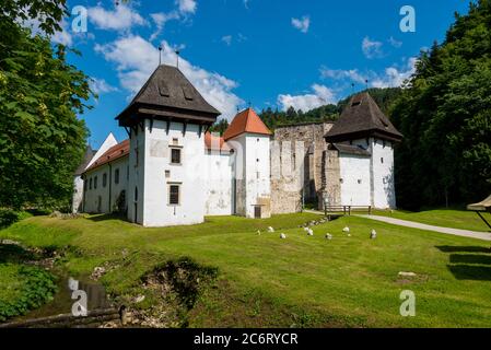 Eintritt zum Kartause Zicka kartuzija Kartause Slowenien Stockfoto