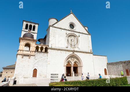 assisi, italien juli 11 2020 :Basilika von san francesco von assisi Stockfoto