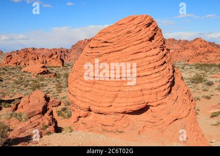 Bienenstock Felsformationen im Valley of Fire State Park, in Nevada Stockfoto