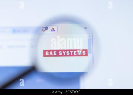 Moskau, Russland - 1. Juni 2020: BAE Systems plc Website mit Logo , illustrative Editorial Stockfoto