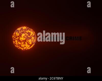 Motto Des Klimawandels: Klimakriminalität Stockfoto