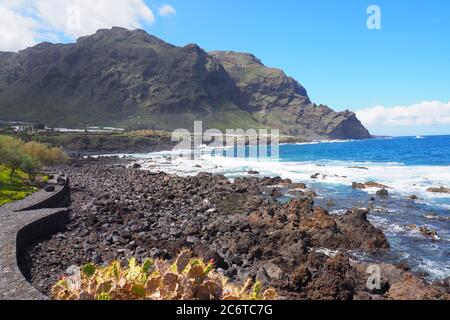 Küstenweg, Playa de las Arenas, Buenavista del Norte, Teneriffa Stockfoto