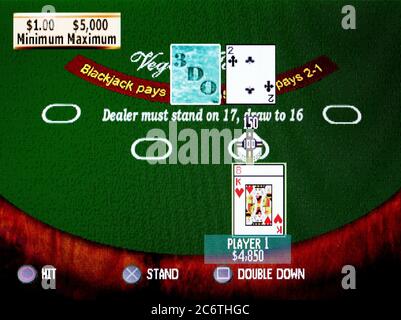 Vegas Games 2000 – Sony PlayStation 1 PS1 PSX – nur für redaktionelle Zwecke Stockfoto