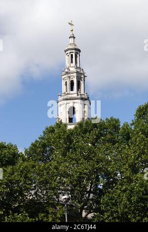 spire of St Mary Le Strand Church London Stockfoto