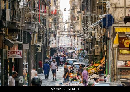 Neapel - Spaccanapoli Stockfoto