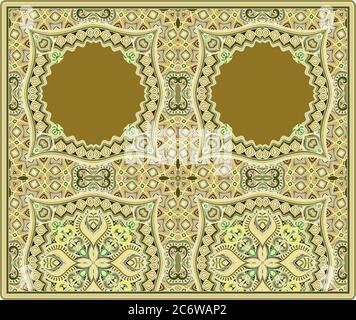 Vektor ethnisch ornamental Illustration Stock Vektor