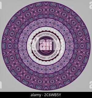 Vektor ornamental vintage ethnischen runden Rahmen Stock Vektor
