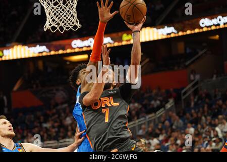 Orlando Magic Spieler Michael Carter Williams #27 macht einen Schuss im Amway Center in Orlando Florida am Mittwoch, 22. Januar 2020. Bildnachweis: Ma Stockfoto