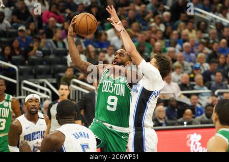Boston Celtics Spieler Brad Wanamaker #9 macht einen Zwischenstopp im Amway Center am Freitag, 24. Januar 2020 in Orlando, Florida. Bildnachweis: Marty Jean-L Stockfoto