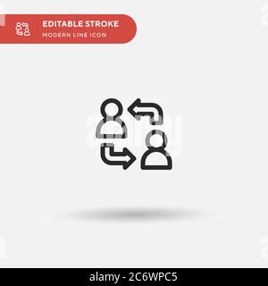 Symbol für persönlichen einfachen Vektor ändern. Illustration Symbol Design Vorlage für Web mobile UI Element. Perfekte Farbe modernes Piktogramm auf bearbeitbaren Strich. Stock Vektor