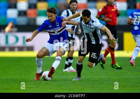 Udine, Italien. 12. Juli 2020. udine, Italien, 12. Juli 2020, Julian Chabot (UC Sampdoria) in Aktion während Udinese vs Sampdoria - italienische Serie A Fußballspiel - Credit: LM/Alessio Marini Credit: Alessio Marini/LPS/ZUMA Wire/Alamy Live News Stockfoto