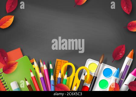 Zurück zur Schule Typografie Design. Stock Vektor