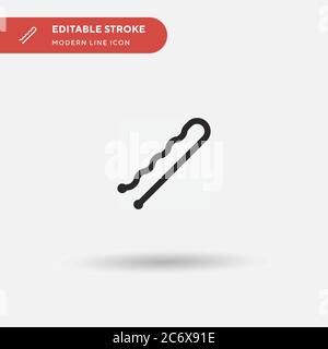 Friseursalon einfaches Vektor-Symbol. Illustration Symbol Design Vorlage für Web mobile UI Element. Perfekte Farbe modernes Piktogramm auf bearbeitbaren Strich. Friseursalon Symbole für Ihr Business-Projekt Stock Vektor