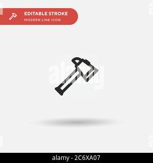 Einfaches Vektor-Symbol für Beil. Illustration Symbol Design Vorlage für Web mobile UI Element. Perfekte Farbe modernes Piktogramm auf bearbeitbaren Strich. Beilkeil-Symbole für Ihr Geschäftsprojekt Stock Vektor