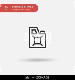 Einfaches Gas-Vektor-Symbol. Illustration Symbol Design Vorlage für Web mobile UI Element. Perfekte Farbe modernes Piktogramm auf bearbeitbaren Strich. Gas-Symbole für Ihr Geschäftsprojekt Stock Vektor