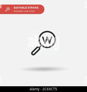 Einfaches Vektorsymbol für Schlüsselwörter. Illustration Symbol Design Vorlage für Web mobile UI Element. Perfekte Farbe modernes Piktogramm auf bearbeitbaren Strich. Schlüsselwortsymbole für Ihr Geschäftsprojekt Stock Vektor