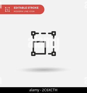 Einfaches Vektorsymbol in der Größe ändern. Illustration Symbol Design Vorlage für Web mobile UI Element. Perfekte Farbe modernes Piktogramm auf bearbeitbaren Strich. Ändern Sie die Größe der Symbole für Ihr Geschäftsprojekt Stock Vektor