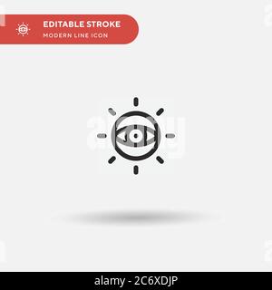 Einfaches Vektorsymbol für Sichtbarkeit. Illustration Symbol Design Vorlage für Web mobile UI Element. Perfekte Farbe modernes Piktogramm auf bearbeitbaren Strich. Symbole für die Sichtbarkeit Ihres Geschäftsprojekts Stock Vektor