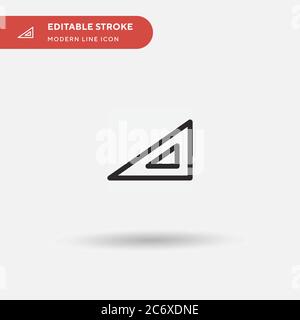 Symbol für quadratischen einfachen Vektor festlegen. Illustration Symbol Design Vorlage für Web mobile UI Element. Perfekte Farbe modernes Piktogramm auf bearbeitbaren Strich. Setzen Sie quadratische Symbole für Ihr Geschäftsprojekt Stock Vektor
