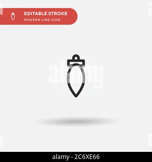 Einfaches Vektorsymbol „Bauble“. Illustration Symbol Design Vorlage für Web mobile UI Element. Perfekte Farbe modernes Piktogramm auf bearbeitbaren Strich. Bauble-Symbole für Ihr Geschäftsprojekt Stock Vektor