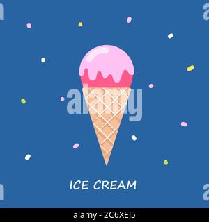 Schöne Vektor-Illustration von Geschmack Eis Stock Vektor