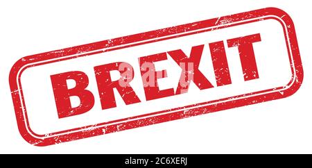 BREXIT rot grungy Rechteck Stempel Zeichen. Stockfoto