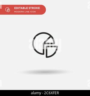 Einfaches Vektorsymbol für Kreisdiagramm. Illustration Symbol Design Vorlage für Web mobile UI Element. Perfekte Farbe modernes Piktogramm auf bearbeitbaren Strich. Kreisdiagrammsymbole für Ihr Geschäftsprojekt Stock Vektor