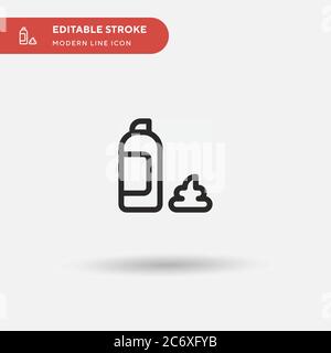 Einfaches Vektorsymbol „Schaum“. Illustration Symbol Design Vorlage für Web mobile UI Element. Perfekte Farbe modernes Piktogramm auf bearbeitbaren Strich. Schaumstoff-Icons für Ihr Geschäftsprojekt Stock Vektor