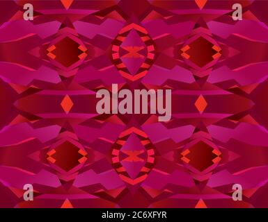 Schönes, nahtloses Muster in Rosa mit rubinroter Textur Stock Vektor