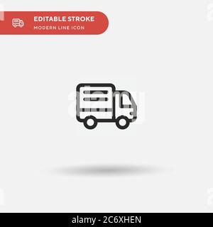 Van Cargo einfaches Vektor-Symbol. Illustration Symbol Design Vorlage für Web mobile UI Element. Perfekte Farbe modernes Piktogramm auf bearbeitbaren Strich. Van Cargo Icons für Ihr Business-Projekt Stock Vektor