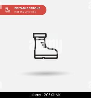 Einfaches Vektorsymbol für den Start. Illustration Symbol Design Vorlage für Web mobile UI Element. Perfekte Farbe modernes Piktogramm auf bearbeitbaren Strich. Boot-Symbole für Ihr Geschäftsprojekt Stock Vektor