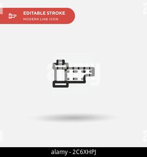 Einfaches Vektorsymbol für Kameraführung. Illustration Symbol Design Vorlage für Web mobile UI Element. Perfekte Farbe modernes Piktogramm auf bearbeitbaren Strich. Kamerabild-Symbole für Ihr Geschäftsprojekt Stock Vektor