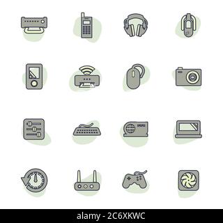Geräte-Symbole-set Stock Vektor