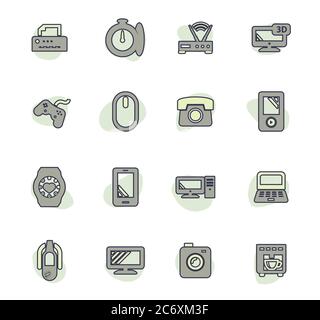 Geräte-Symbole-set Stock Vektor