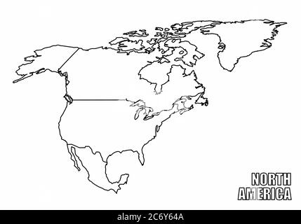 Übersichtskarte Nordamerika Stock Vektor